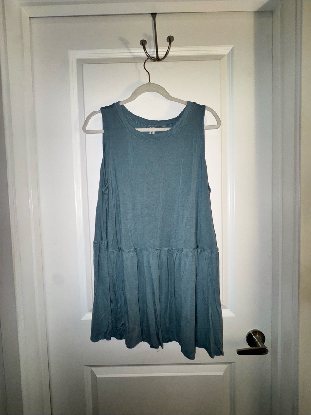 ✨🔵✨ Zenana Outfitters Dusty Teal Tiered Sleeveless Tunic